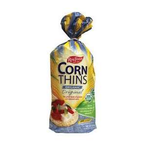 Real Foods Organic Corn Thins, Original Flavor, Bag, 5.3 oz  