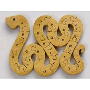  Alphabet Snake Wooden Chunky Puzzle Toys & Games