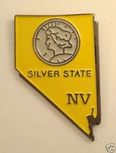 NEVADA Nickname SILVER STATE Travel Souvenir LAPEL PIN  