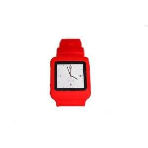  iPod Nano 6 Silicone Watch Band   Red (Also Compatible 