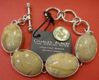 Charles Albert picture jasper sterling silver bracelet  