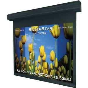   Plug & View 43 Motorized Projection Screen   80 X 60 With RF Remote