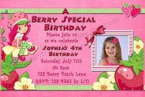 New Strawberry Shortcake Birthday Invitations  