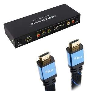 to Ypbpr Component RGB / VGA Converter + 6FT HDMI WITH ETHERNET Cable 