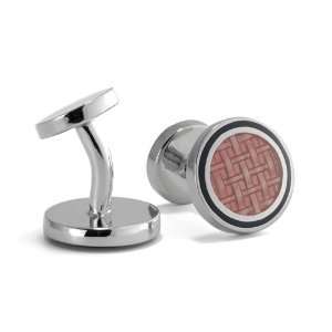   Rhodium Plated Cufflinks With Secure Fixed Backs