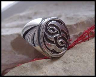 NEVERENDING STORY AURYN RING REPLICA SURGICAL STEEL D20  