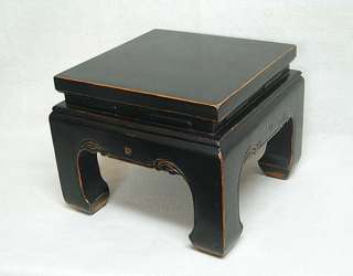 Chinese Black Lacquer Wood Square Stool/Table LU14 105  