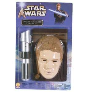  Anakin Skywalker Childs Costume Robe Mask + Lightsaber 