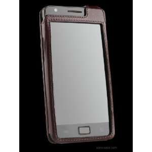   Leather Case for Samsung Galaxy S2, Brown  Players & Accessories