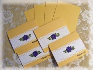 Set of 4 handmade THANK YOU cards   very pretty  