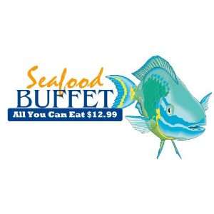  3x6 Vinyl Banner   Seafood Buffet Friday 