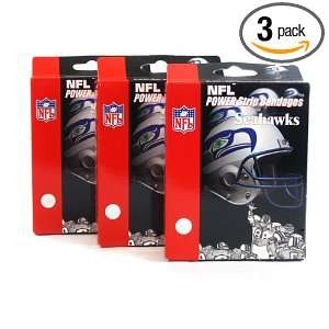  NFL Seahawks Power Strip Bandaid Bandages (Pack of 3 