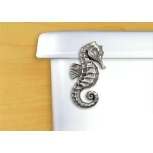  Pewter Seahorse Handle Toilet Tank Lever   Front Mount 