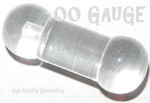 00g~1/2~12.7mm Clear U.V. Acrylic Tongue Ring Barbell  