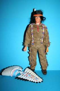 Vintage Action Man Figure doll in indian chief outfit  