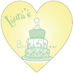 Baby Keepsake Yellow Wedding Cake Design Heart Shaped Personalized 