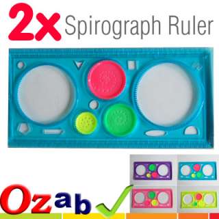 2x Spiral Tool   Spirograph Ruler  