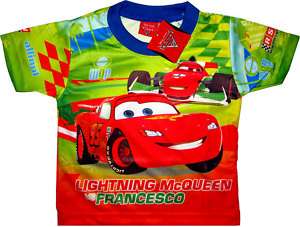 DISNEY CARS Kids Boys Toys Clothes T Shirt Sz 3 Age 2 3  