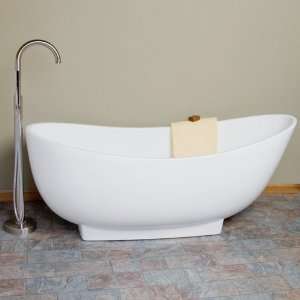   Della Freestanding Acrylic Slipper Tub   No Overflow or Faucet Holes