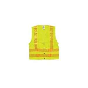   KISHIGO 1099/2X Vest,Surveyor,2XL,Snap,Hi Vis Lime