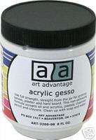 PACK 8 OZ ACRYLIC GESSO ~ WHITE, BLACK & GRAY OR ??  
