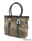 You are viewing a Bronze Metallic & Black Stud XL Hobo Tote Shoulder 