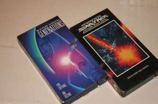 VHS Movies Star Trek Undiscovered Country &Generations  