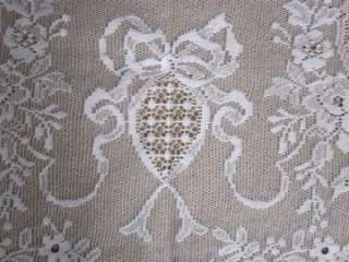 Stunning Cotton Victorian design c1895 white LACE CURTAIN PANEL 