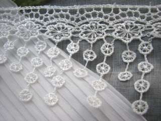 LONG~3 Venise Lace Trim ~white ~3yds ~Victorian Curtain ~Lampshade 