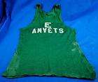 vintage old 1950 s green basketball jersey advertising e amvets