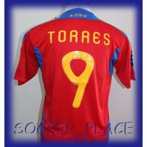  SPAIN HOME TORRES 9 FOOTBALL SOCCER JERSEY LARGE Sports 