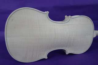 AMAZING FLAMED white violin unfinished violin 4/4 #B922  