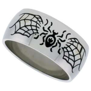   Dome Band w/ Spider & Web Design (Available in Sizes 8 to 14), size 9