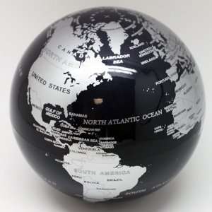   Spinning Globe Planet Black Silver WATCH VIDEO FROM LINK BELOW Office