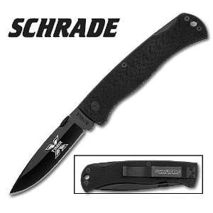  Schrade Black X Timer Folding Knife