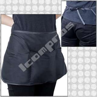 Restaurant Waiter Waitress Waist Style Apron 3 Pocket  