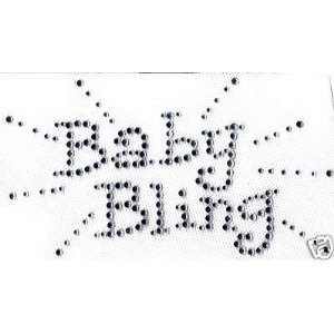  Rhinestone Iron On Heat Transfer BABY BLING/Sayings 