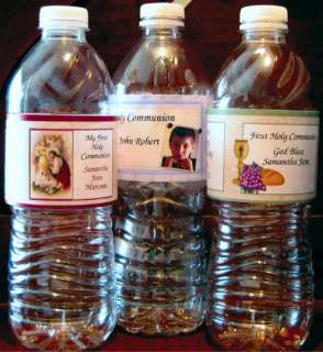 75 Communion Personalized Water Bottle Labels Favors  
