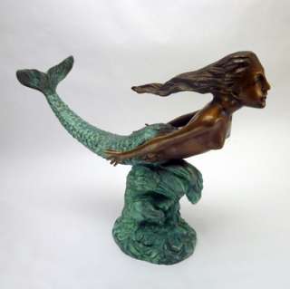 Fiona, Goddess of the Seas Bronze Mermaid Garden Statue  