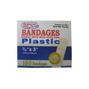  Bandages Plastic Adhesive Bandages Sterile With Non Stick 