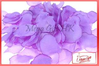 100 Silk Purple Rose Petal Wedding Party Deco A14  