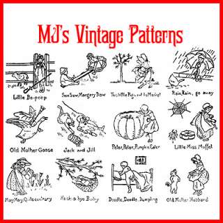 Vintage 1920s Nursery Rhymes Embroid. Pattern  