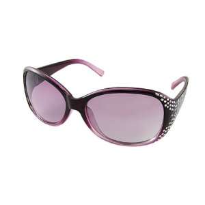  Como Purple Plastic Frame Rhinestone Outdoor Sunglasses 