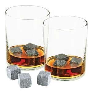 Glacier Rocks Whiskey,Whisky, Drink Cooling Stones 9 Rock Set Plus 