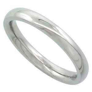 Surgical Steel 3mm Domed Wedding Band Thumb / Toe Ring Comfort Fit 