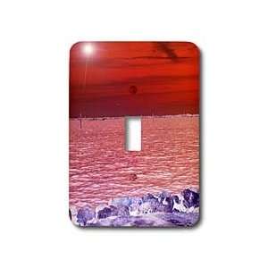 Florene Surrealism   Surreal Purple and Red Sea Scene   Light Switch 