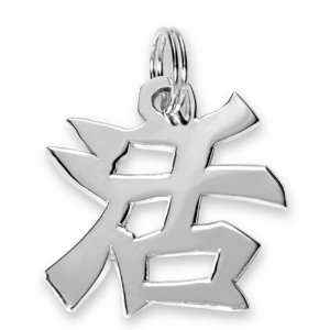  Sterling Silver To Live Kanji Chinese Symbol Charm 