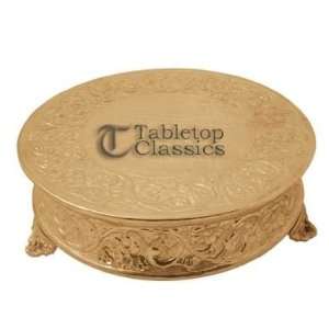  Tabletop Classics ACG 88522 Ornate Gold Plated Round Cake Stand 