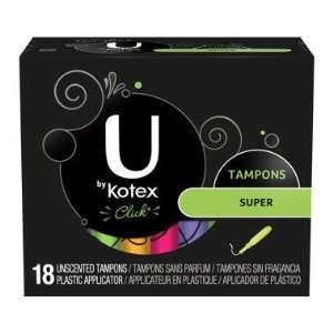  U by Kotex Tampons   Super Unscented, 18 ct Health 