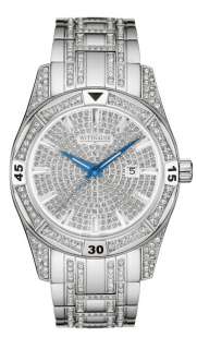 Wittnauer 10B101 Mens Crystal Silver Tone Watch  